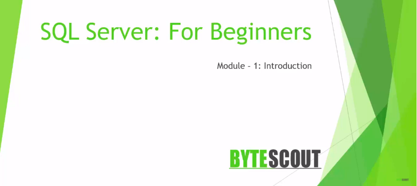 SQL Server For Beginners